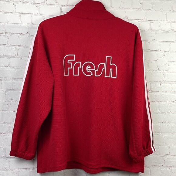 FRESH. Men's Pullover 1/4 zip Thermal Red pullover jacket/pullover. - Picture 8 of 9